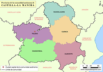Mapa Castilla-La Mancha