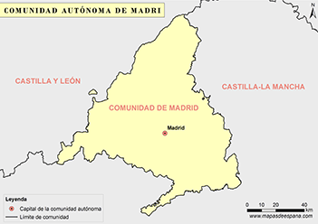 Mapa comunidad autónoma de Madrid