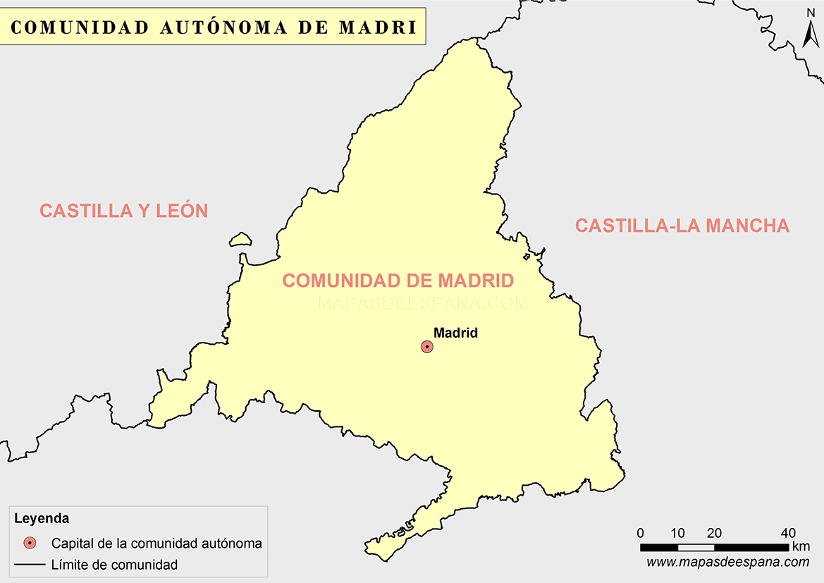 Mapa Comunidad Autónoma De Madrid