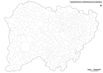 Mapa provincia de Salamanca mudo