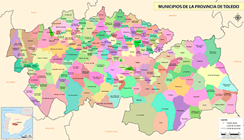 mapa provincia de toledo pueblos Mapas de la provincia de Toledo